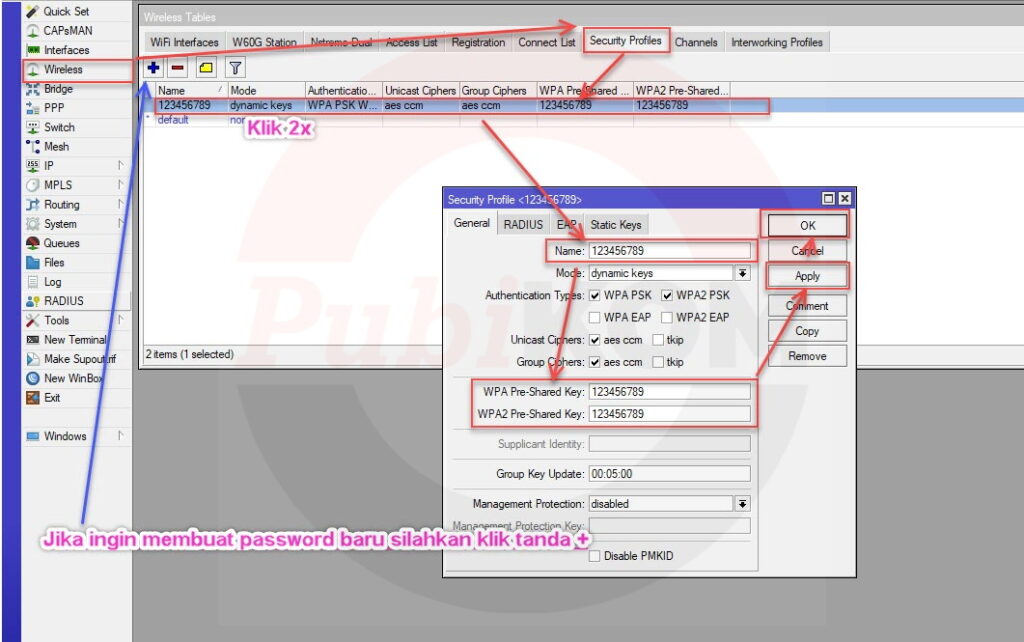 Cara Merubah Password Wifi Di Mikrotik Pubikom